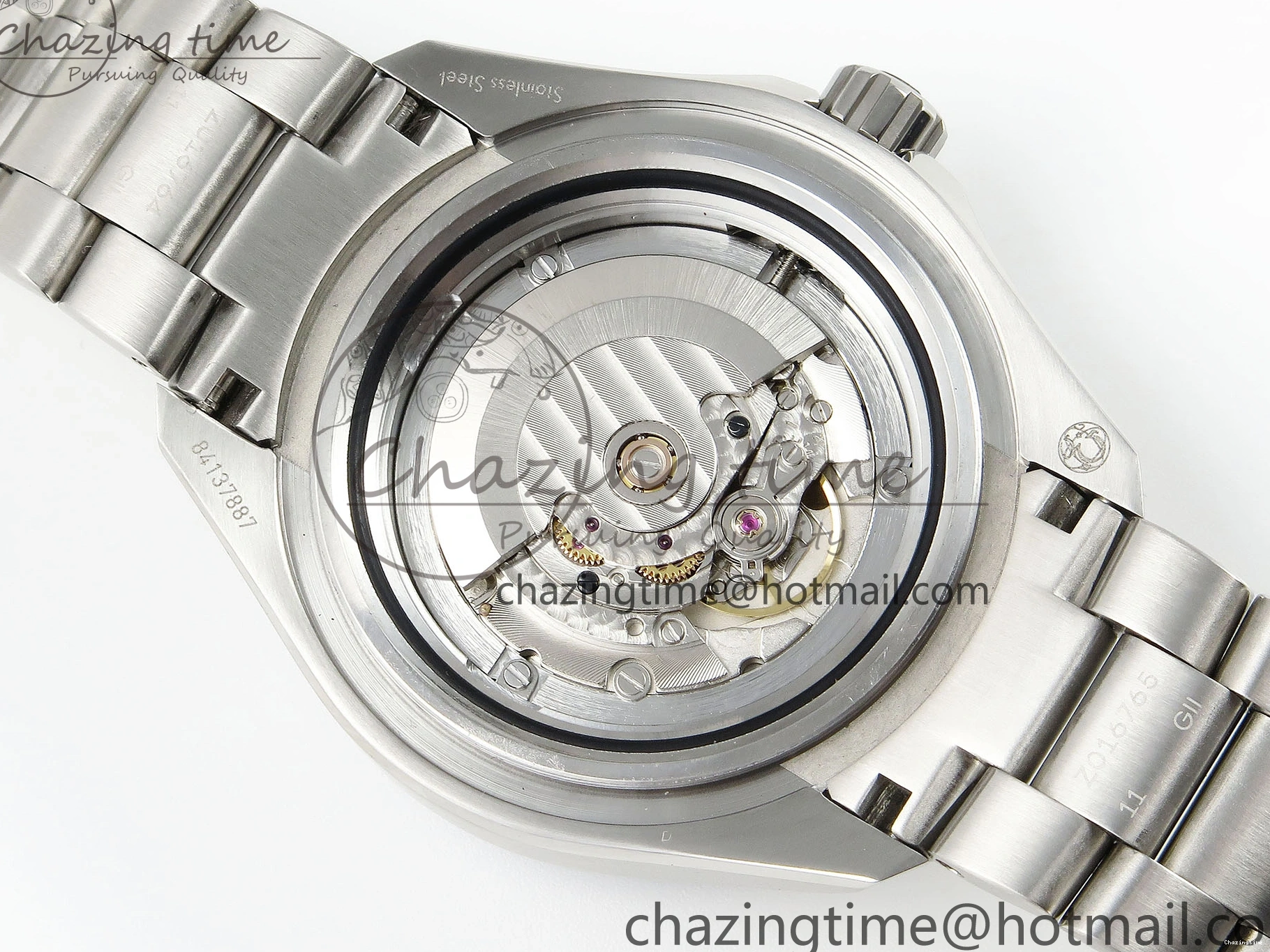 1229 EasyCare SEAMASTER PLANET OCEAN 6000M ULTRA DEEP 45.5MM SS TF 1:1 BEST EDITION BLUE DIAL BLACK BEZEL ON SS BRACELET A 7760